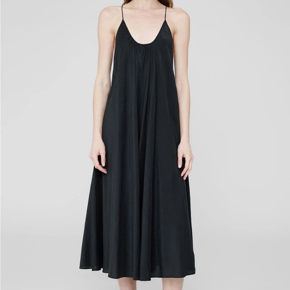 anine bing aida dress New w tag! Black Spaghetti Strap Dress L